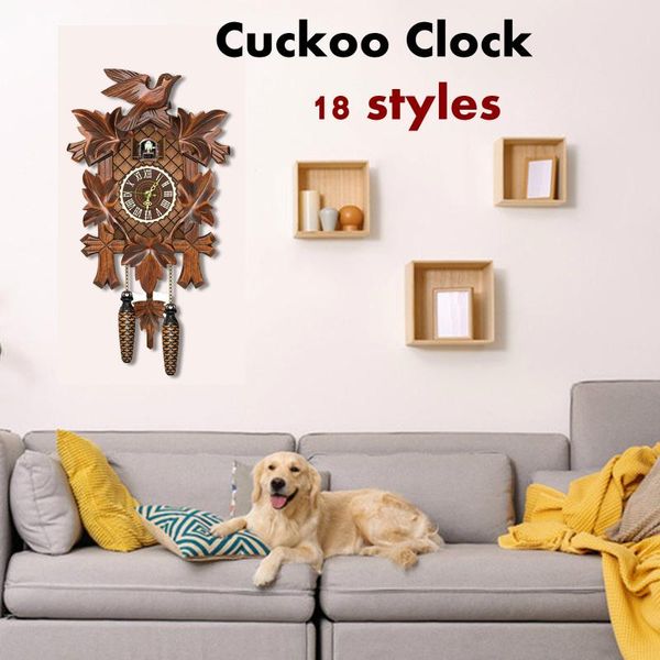 

wall clocks 18 styles forest cuckoo clock retro nordic style wooden alarm modern decorations furniture ornaments