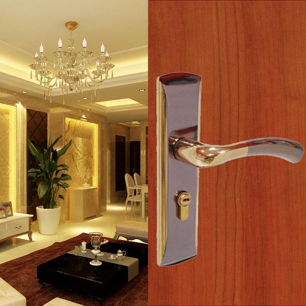 

furniture accessories high-quality door lock bedroom interior room solid wood gate locks handle simple double tongue, with 3 keys