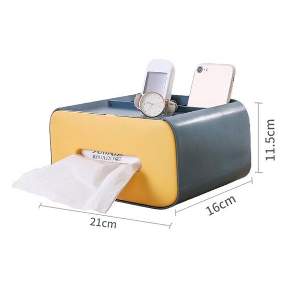 

tissue boxes & napkins box cover multi function double layer napkin storage with remote holder dispenser for living room white