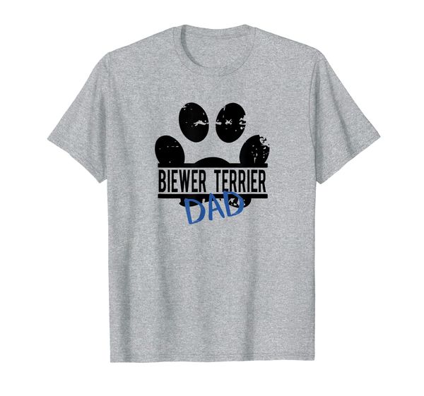 

mens biewer terrier dad t shirt - dog breed fathers day gifts, White;black