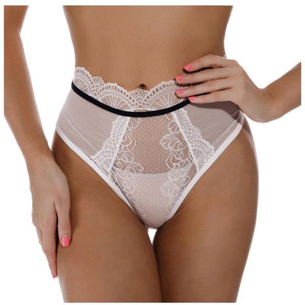 

women's panties high-waist lace lingerie bandage hollow out underwear sheer perspective thongs comfortable erotic underpant, Black;pink
