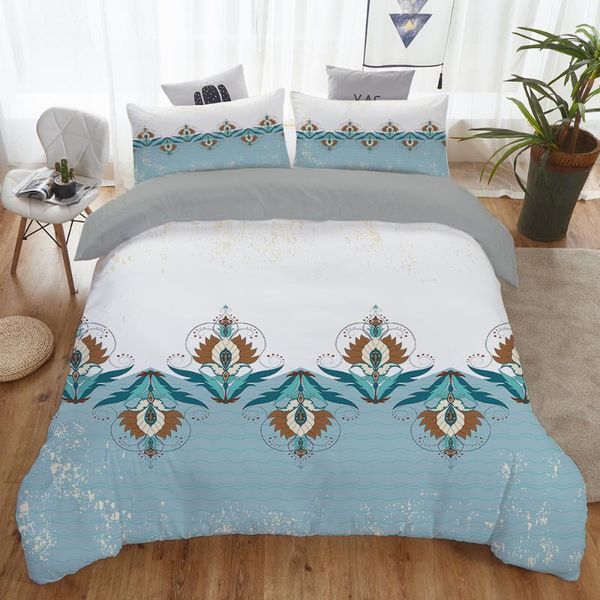 

bedding sets simple 3d set nordic mandala duvet cover pillowcase 2/3pcs bohemian single  king size for adults kids bedclothes