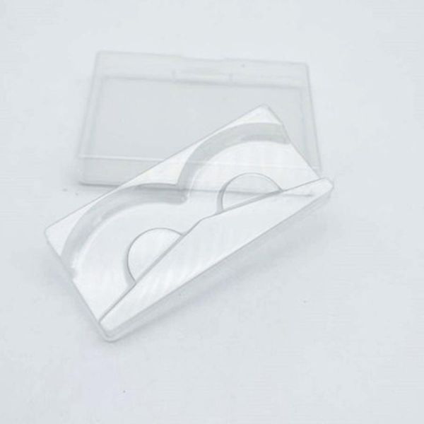 

false eyelashes 10pcs clear lash trays plastic mink lashes holder eyelash tray for packaging box square case bulk vendors