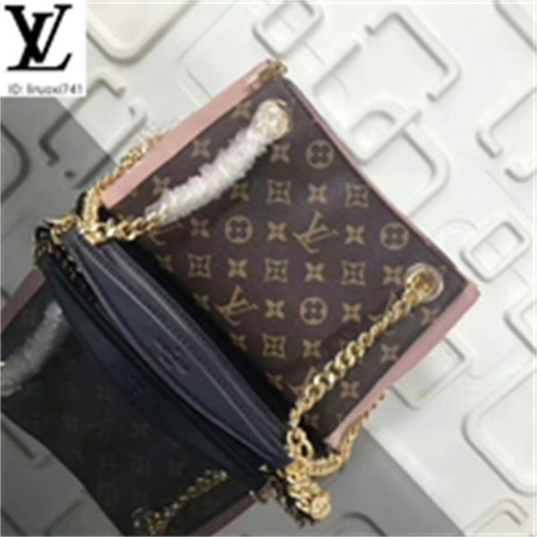 

brand designer luxury ynjv m53068 presbyopia pink leather chain bag women handbags iconic bags handles shoulder bags totes cross body ba, Red;black