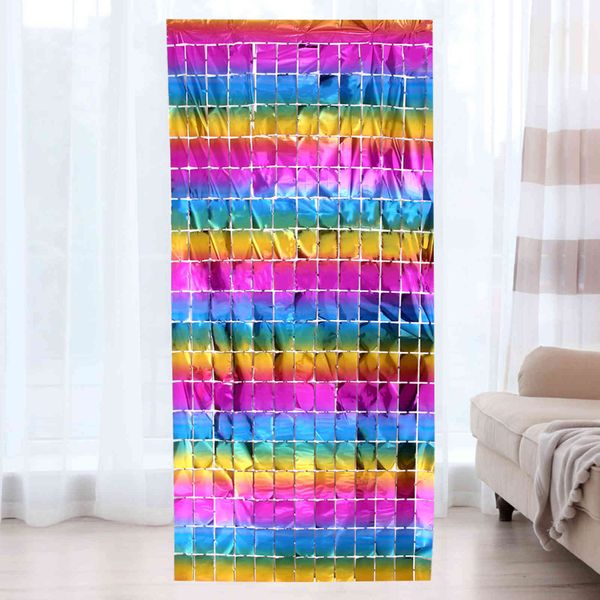 

crazy party crazyparty colorful square rain curtain supplies