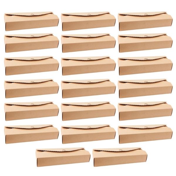 

gift wrap 20pcs 4-cavity cranberry cake packaging box mooncake container macaron boxes for home dessert shop (brown)