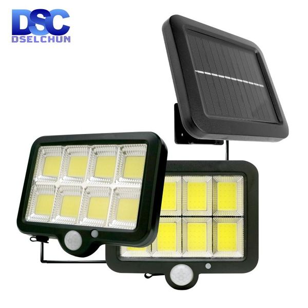 

solar lamps led outdoor light motion sensor flood ip65 waterproof garden decoration garage patio 3 modes wall lamp