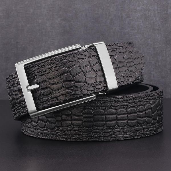 

belts pin buckle designer men girdle fancy vintage jeans 3.8cm wide genuine leather fashion cowskin casual cowboy, Black;brown