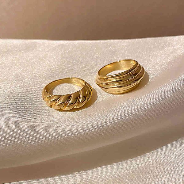 

ring jewelry simple trendy geometric thread no. 7 ins style metal cold, Silver