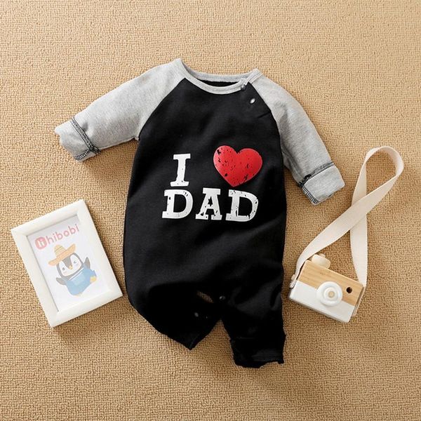 

letter printing rompers newborn infant baby boys girls valentines heart romper clothes long sleeve child rompers baby romper, Blue