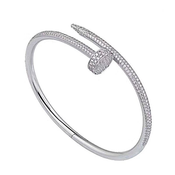 

net red same bracelet plated with 18k gold elegant fashion nail full diamond braceletldgr, Black