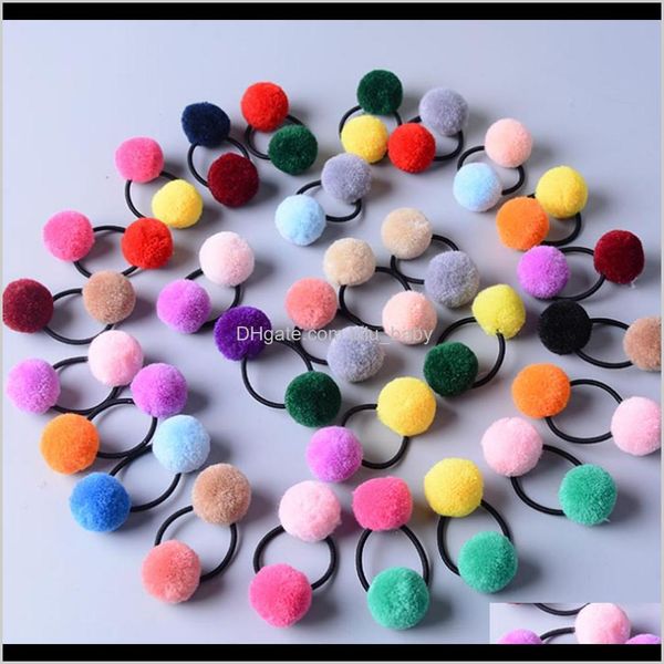 

cute little girls pompom ties double elastic band 0trhj fxghy