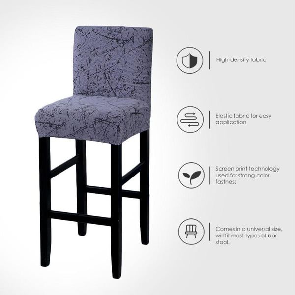 

chair covers bar stool cover with backs stretch printed slipper for club housse de chaise