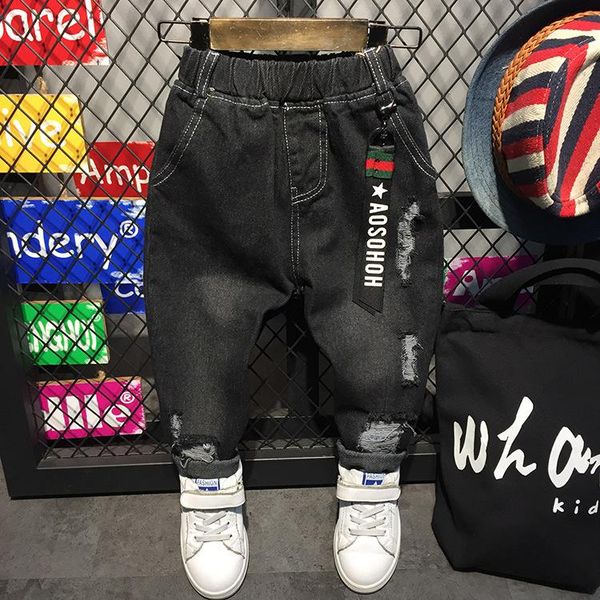 

jeans 2021 autumn children's children boys denim baby pants for kids causal long trousers 2-6years, Blue