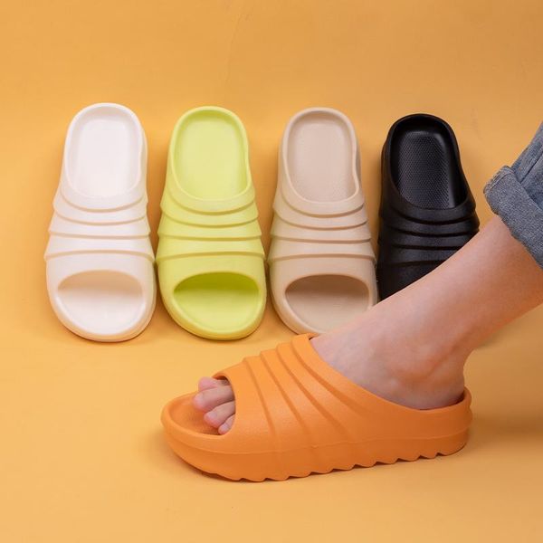 

slippers summer indoor women men outdoor garden eva casual slides home beach non-slip breathable sandals light soft shoes, Black