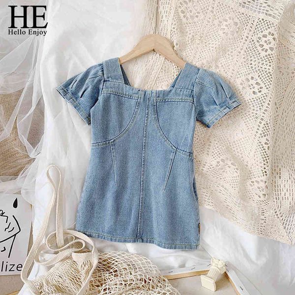 

girl's dresses children girls denim summer puff sleeve dress solid kids clothing child clothes fashion princess a7ig, Red;yellow