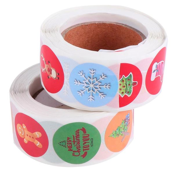 

gift wrap 1000pcs christmas self-adhesive cartoon stickers wrapping party favor label