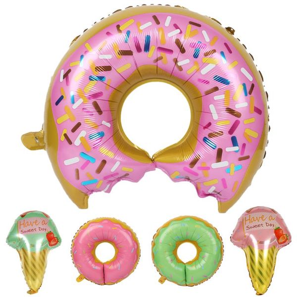 

party decoration 70cm donut balloons lovely dessert chocolate ice cream aluminium foil kids birthday xmas festival decor balloon