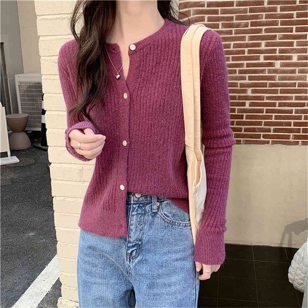 

women's blouses & shirts hzirip women's sweater in 6-colour, elegant cardigan's clothing of pure korean colour, warm and soft, White