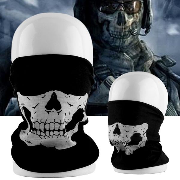 

halloween scary mask festival skull masks skeleton outdoor motorcycle bicycle multi masks scarf half face mask cap neck ghost, Blue;black