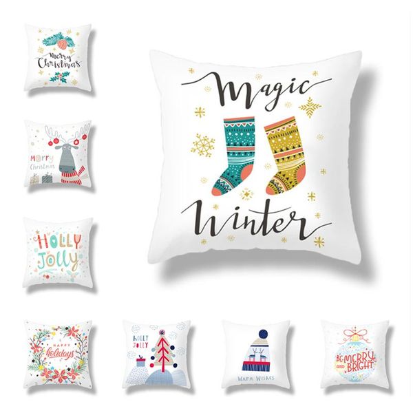 

cushion/decorative pillow christmas cushion cover merry decorations for home 2021 xmas decor ornament happy year