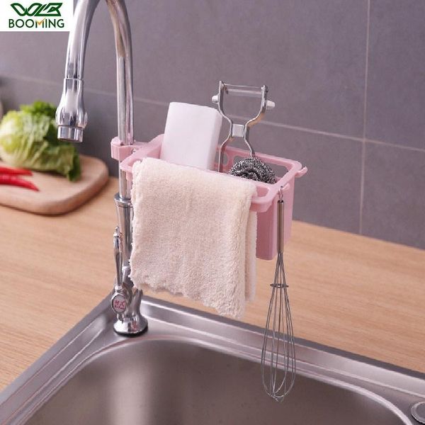 

kitchen storage & organization wbbooming faucet shelf of ventilation drainage adjustable sink suction sponges holder multi-functional dish c