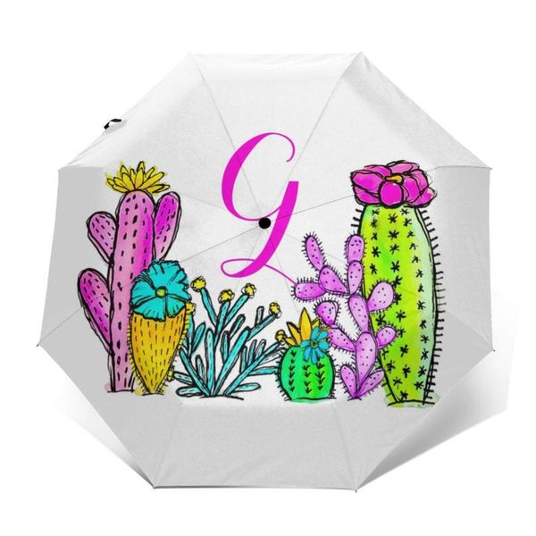 

umbrellas cactus umbrella uv protection auto cute print folding terrace