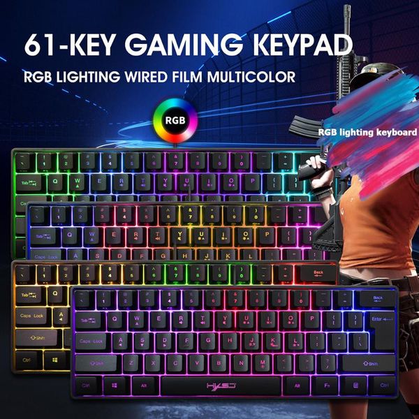 

wired rgb lighting gaming keyboard hxsj v700 61 keys office caring computer supplies for desklappc accessories keyboards