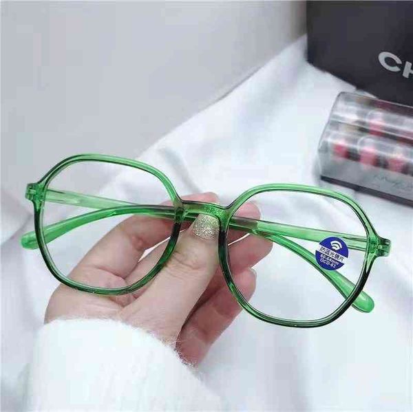 

new fashion multi frontier blu ray glass female eye frame student men's fashion myopia finished glass, White;black