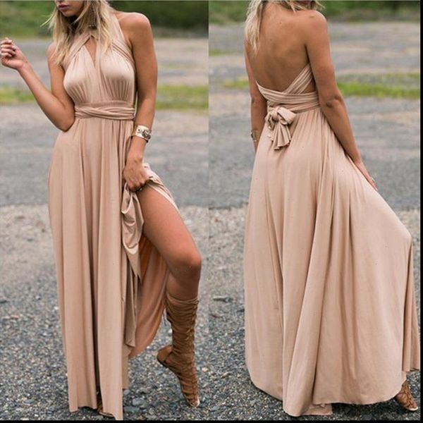 

womens dresses women multiway wrap convertible boho maxi club dress bandage long party bridesmaids infinity robe femme elegant, Black;gray