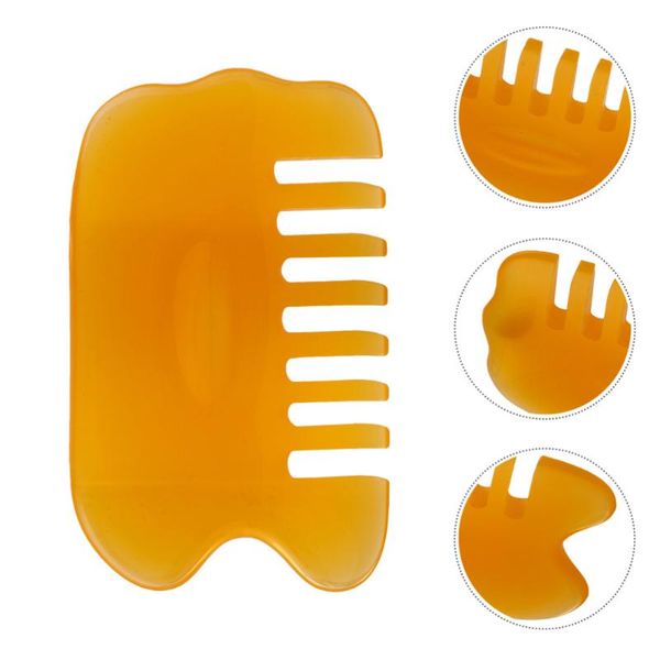 

hair brushes 2pcs scraping comb head natural, Silver