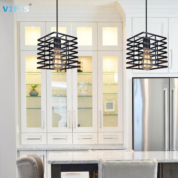 

pendant lamps industry vintage lamp for living room e27 retro loft cage cord lighting home bar cafe dining 110v 220v