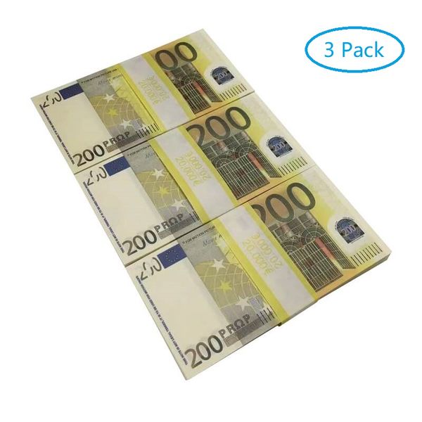 Paper Printed Money Party Games Toys USA 1 5 10 20 50 100 Dollar Euro Movie Request Banknote für Kinder Weihnachtsgeschenke oder Video Film250LMCNV