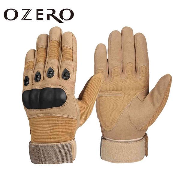 OZERO Tactical Army Military Hard Knuckle Guanti da moto con dita intere per uomo Ciclismo all'aperto Caccia Escursionismo Campeggio