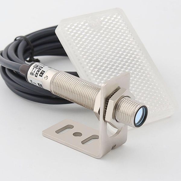 

smart home control m12 laser diffuse reflection poelectric switch visible light sensor infrared induction 20cm distance with reflector