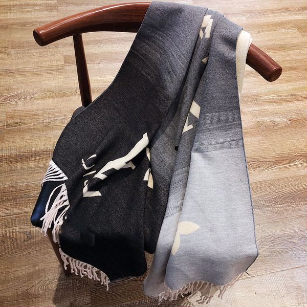 

womens scarf 100% cashmere long brand scarves women designer woman thichk shawls size 180*70cm without box, Blue;gray