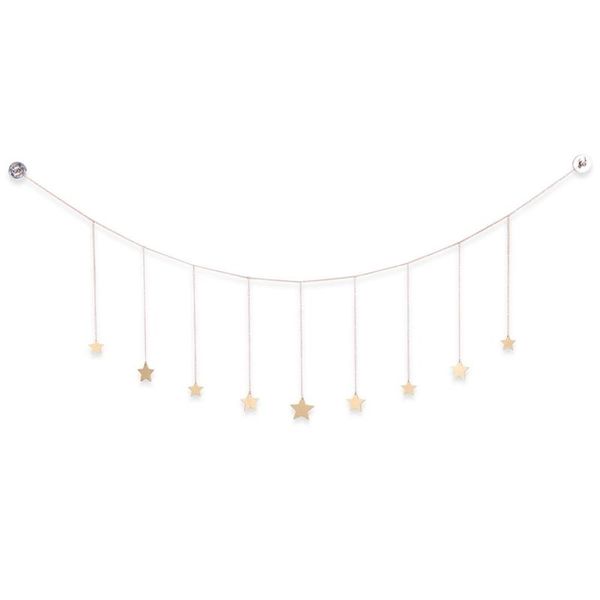 

decorative objects & figurines hanging po display wood stars garland with chains picture frame clips wall art decoration simple and practica