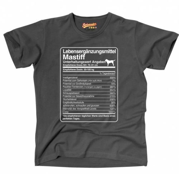 

t-shirt dose mastiff life supplements by siviwonder men dog, White;black
