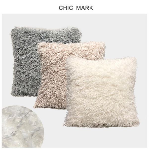 

cushion/decorative pillow soft feather down cushion cover decorative throw pillows pillowcases for home sofa car living room solid color cas