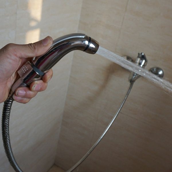 

chrome abs toilet handheld bidet sproeier shattaf doek luier anal klysma showerhead