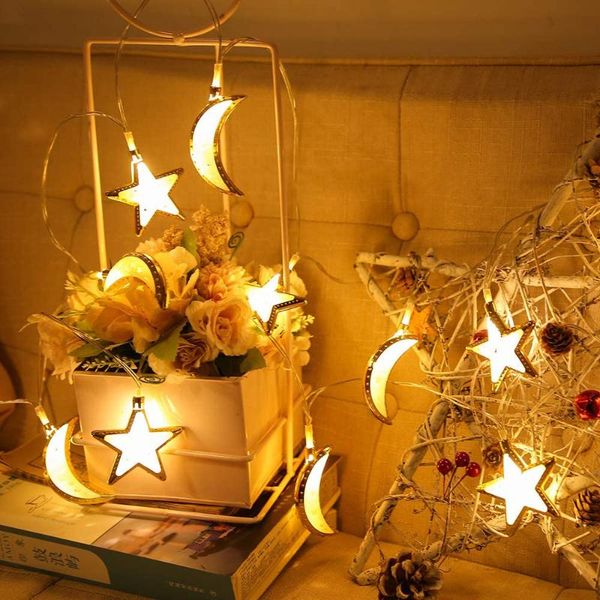 

1.5 m moon string lights mubarak eid muslim decorative light holiday decor powered fairy d30 led strings