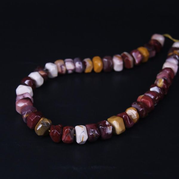 36-40PCS / Strand Mookaite Jaspers Faceted Rondelle Espaçador Solto Grânulos, Pedras Naturais Pedra Corte Nugget Pingente Beads Jóias Fazendo