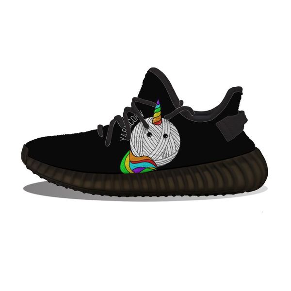 

diy custom yarn ball unicorn yarnicorn running sho mh printed mens womens trainers outdoor sports sneakers
