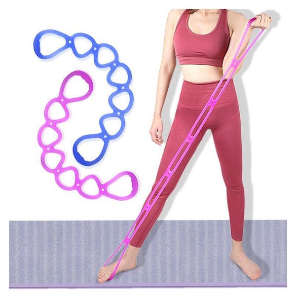 

resistance bands seven-hole tension rope multifunctional muscle strength training yoga beauty body fitness elasticity flexible stretching de