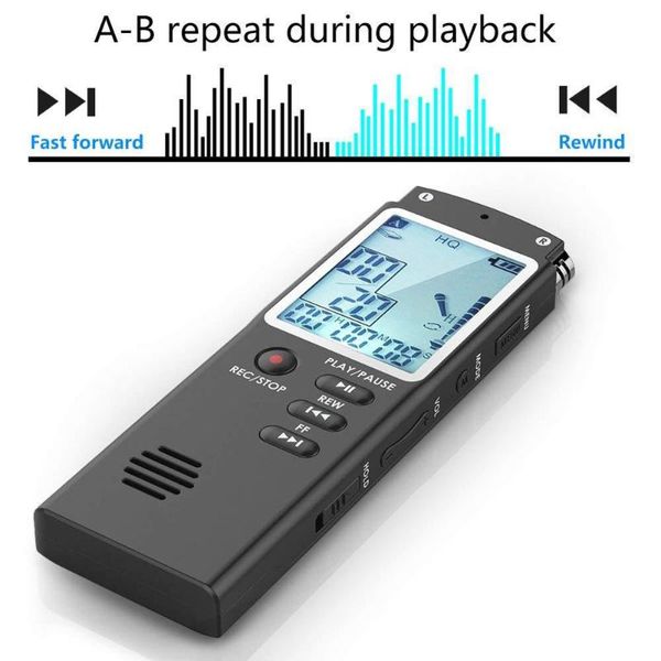 

digital voice recorder black audio pen lossless activated sound dictaphone 32g mp3 player recording noise reduction record