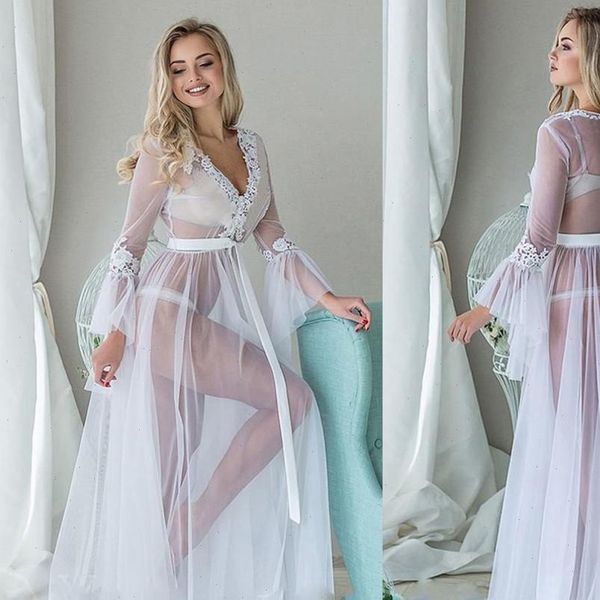 

nightgowns ultra thin womens sleepwears lace mesh nightwear long sleeved nightdress smock pyjama femme w, Black;red