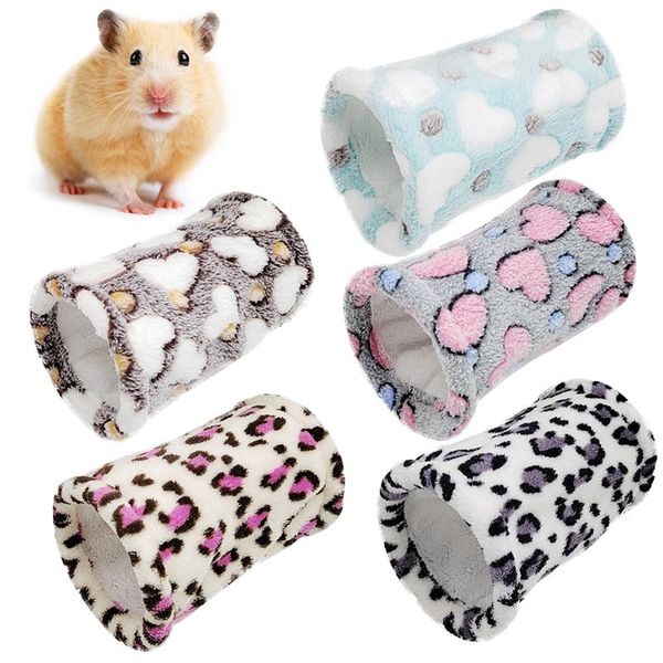 

hamster tunnel guinea pig bed hedgehog tube plush chinchillas small animal sleeping pet cage accessories supplies