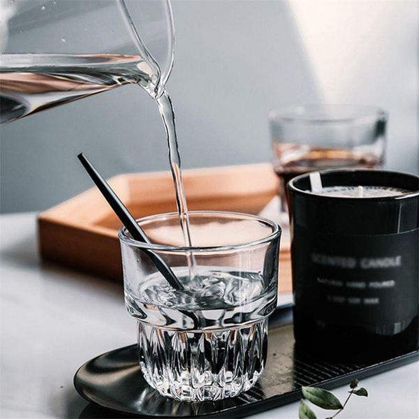 

wine glasses transparent vertical stripes glass cup tea coffee mug heat resistant insulated milk juice ice beer creative gifts p