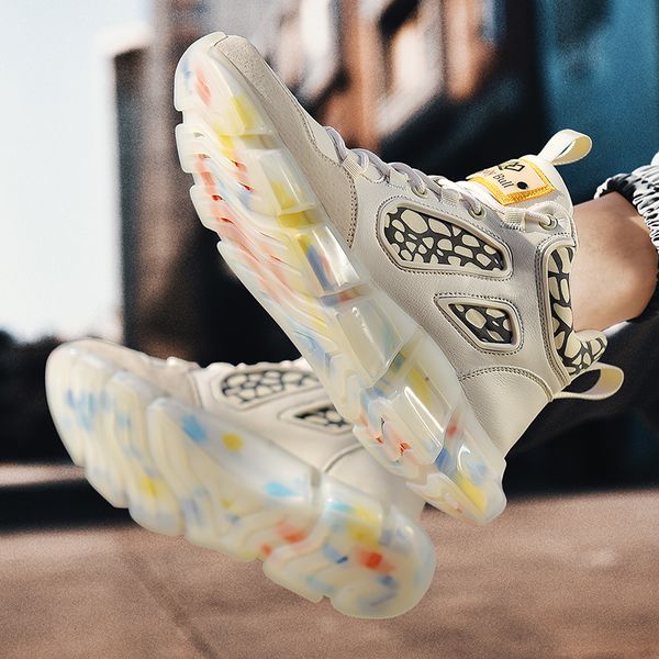 

2021 new fashion sneakers joker simple height increasing personality soft bottom jogging shoes advanced mens casual shoes
