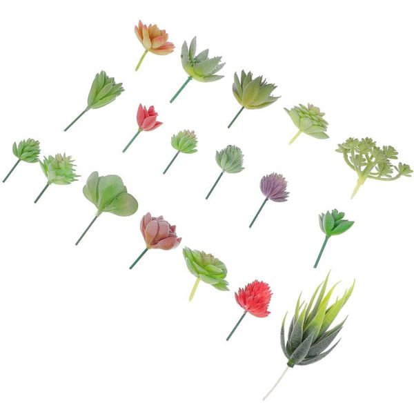 

decorative flowers & wreaths 18pcs fake succulent plants artificial picks vivid home decor